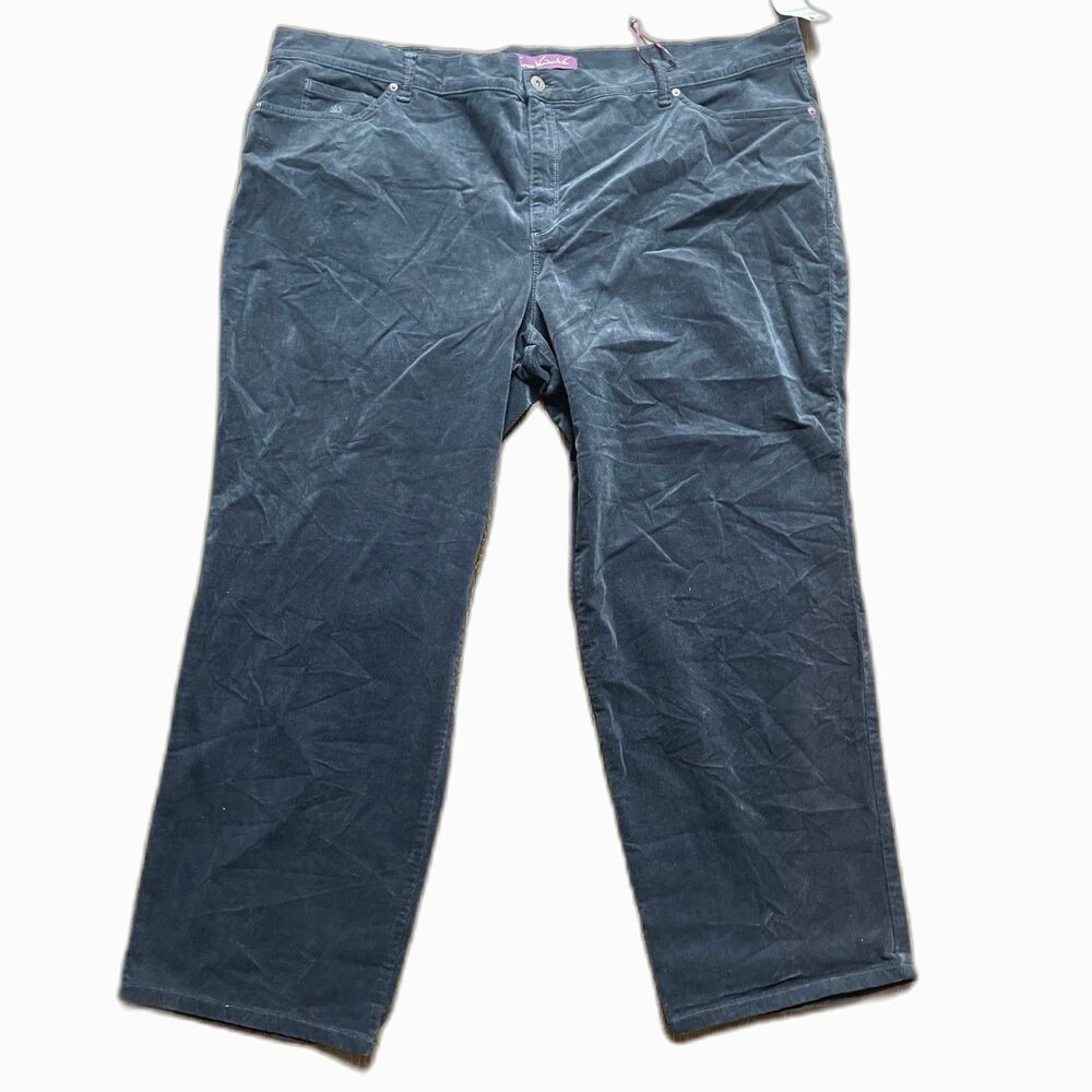 Slimming Women's Gloria Vanderbilt Amanda Jeans -Smokey Eyes Gray - Corduroy 24W